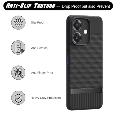 Image of Shockproof Case for Realme C61 4G / Narzo N61 4G | Full Camera Protection | TPU Flexible Back Cover for Realme C61 4G / Narzo N61 4G (Matte Black)