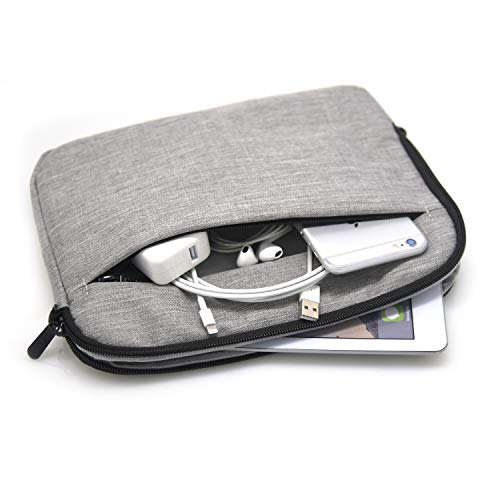 Patu Portable 9 - 11 Inch Tablet Sleeve Case, Accessories Organizer, Document Pocket, Protective Cover Bag for Apple iPad Air / Pro 11 10.5 10.1 9.7 Gen 2 3 4 Android Galaxy Tab, Gray