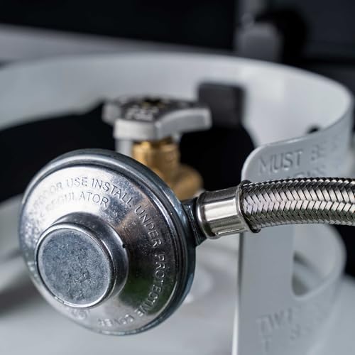 image for BLACKSTONE 5154 Propane Stainless Steel Braided Hose & Regulator for 2