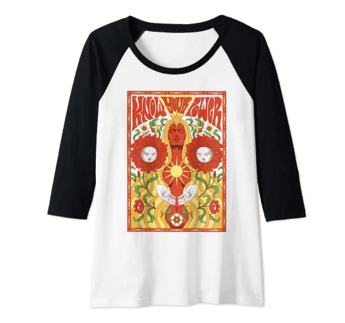 Damen Retro Women Know Your Power Feminist Empowering Graphic Raglan