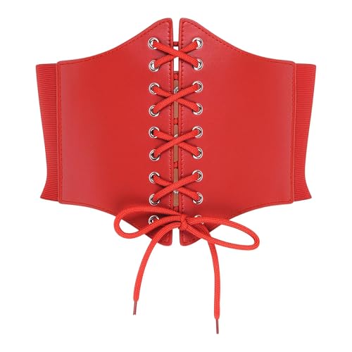 BlackButterfly Elastique Halloween Cosplay Costume Taille Attache Serre-taille Corset Ceinture (Rouge, XXL)