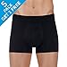 PROTECHDRY Washable & Reusable Urinary Incontinence Cotton Boxer Brief Underwear for Men - 5 Pack (Buy 4 Get 1 Free), Black, Size Large