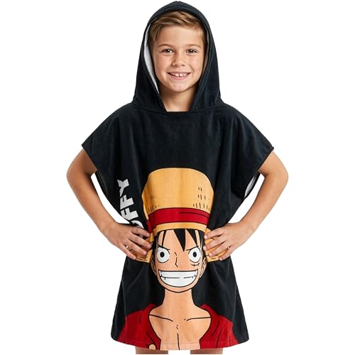 Get Trend One Piece Serviette de Bain avec Capuche Peignoir de Bain Enfant et Ado Poncho de Bain...