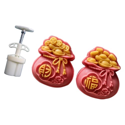 Lerpwige Stampo per torta di luna, 2/4 pezzi, con cavità da 50 g, 75 g, per cuocere gnocchi di pasticceria multifunzione