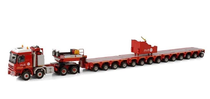for MAMMOET for ALE for MB ACTROS 8X8 with BALLASTBOX + 14 AXLE SCHEUERLE Set 1:50 DIECAST Truck Pre-Built Model