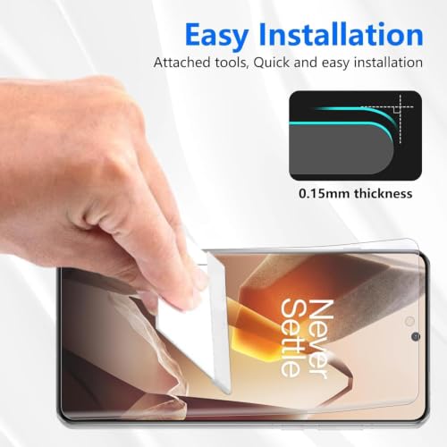 Image of Uyiton 2 Pack Screen Protector for OnePlus 13 (6.82-inch Curved Display) | HD Clear Flexible Film | Bubble-Free Easy Installation | Scratch Resistant | Case Friendly