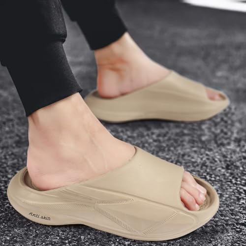 Image of AROOM Men's Classic Ultra Soft Sliders /Slippers with Cushion FootBed for Adult | Comfortable & Light Weight | Stylish & | Waterproof & Everyday Flip Flops for Gents /Boys
