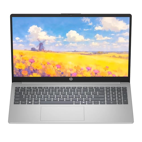 Image of HP 15.6 inch Business Laptop Computer, 12GB RAM 256GB SSD, 10-Core Intel Core i5, Windows 11 with Copilot AI, Fingerprint Reader, Backlit Keyboard, SageNova Earphones