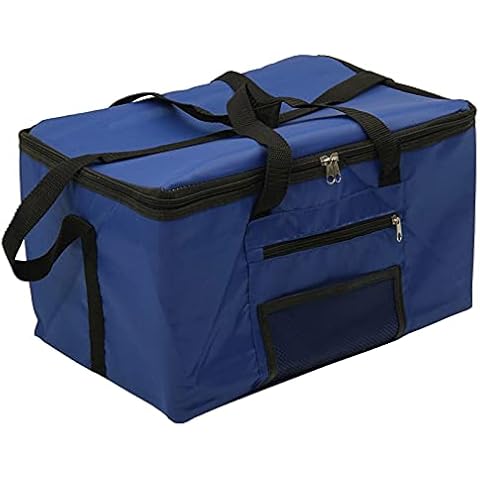 Xpork 26L Cooler Bag Box Large Insulated Soft Sided Picnic Lunch Basket Waterproof Collapsible Delivery Bag for Camping Shopping Fishing Travelling Outdoor Activities Blue Cover