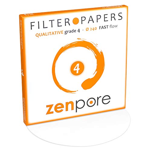 Image of Filter Paper 24cm Lab Qualitative Filter Paper for Chemistry, Standard Qualitative Grade 4-Fast Flow 240mm(100 Discs)