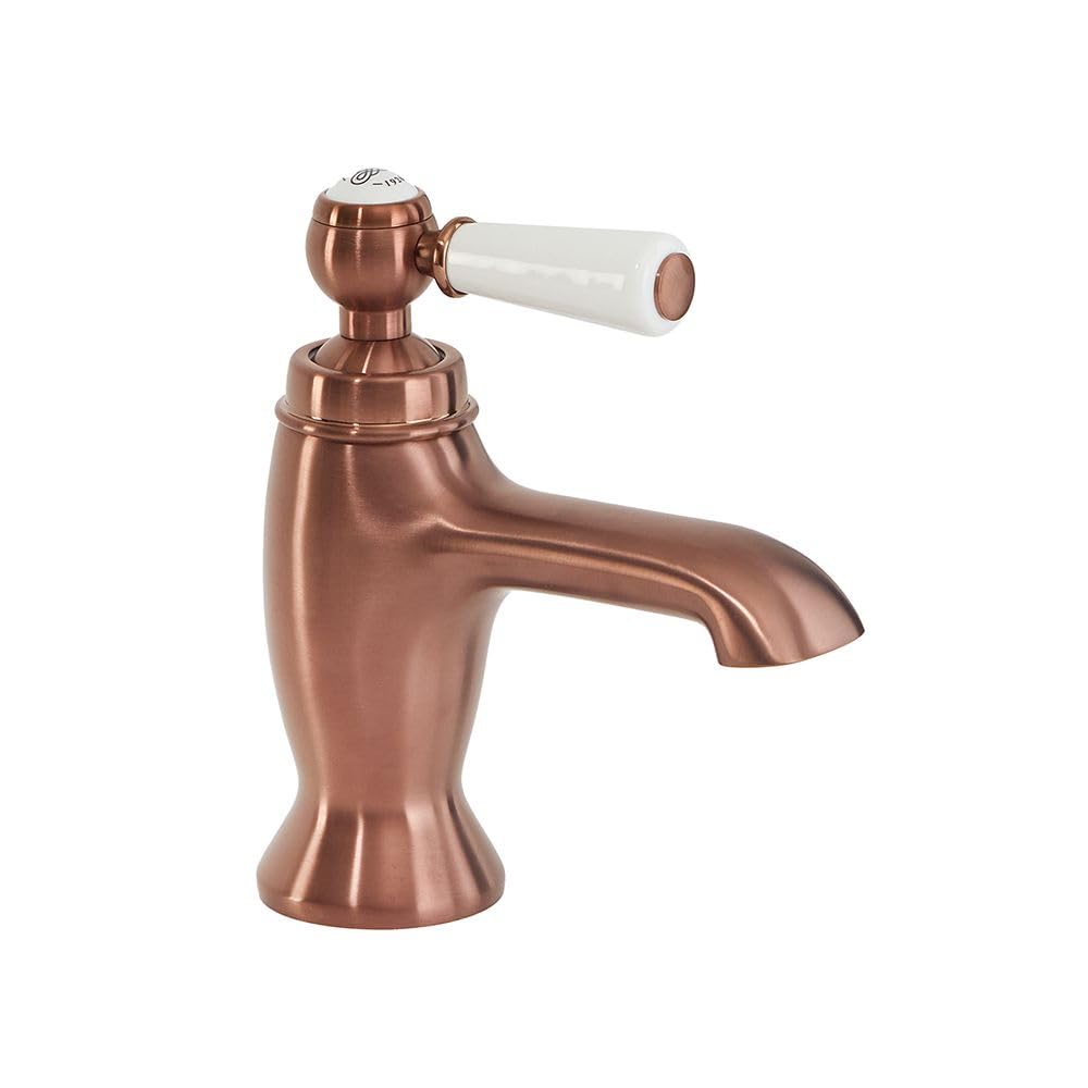Milano Elizabeth Mono Bathroom Basin Mixer Tap Lever Handle - Brushed Copper