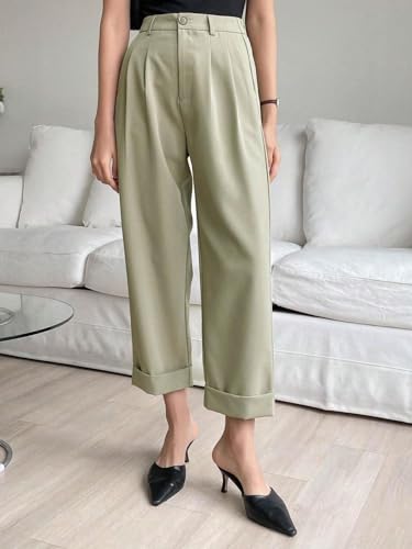Image of KOTTY Women's Cotton Blend Cross Pocket Solid Trousers