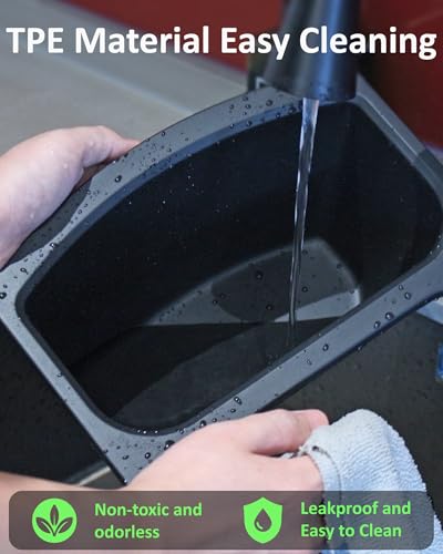 Image of for Tesla Model Y Juniper Refresh 2026 2025 Rear Center Console Trash Can Garbage Bin, 2nd Row Under Seat Storage Box Organizer Tesla Y Accessories, Perfect Fit, TPE