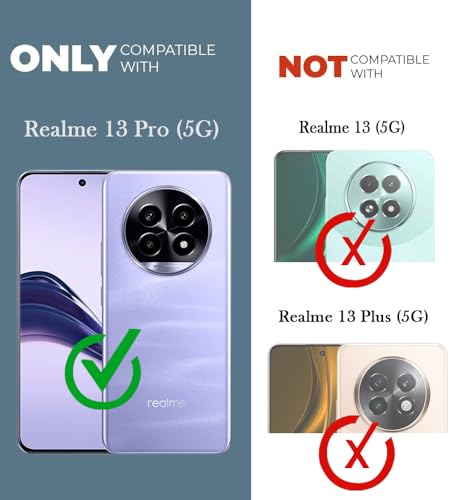Image of Jkobi Back Cover Case for Realme 13 Pro | Realme 13 Pro Plus 5G (Elegant PU Leather Finish | Premium Minimalist Professional | Camera Protection Bump)