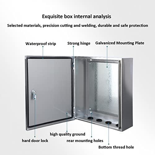 Caja de conexiones eléctrica Caja Eléctrica For Exteriores,Caja De Control De Caja De Conexiones De Acero Inoxidable Resistente A La Intemperie,Caja De Proyectos Eléctricos Universal Montada En La Par
