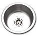 Houzer SCF-1830-1 Hospitality Series Topmount Stainless Steel Round Bar/Prep Sink