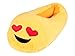 Alsino Emoji Kuschel Hausschuhe Emoticon Plüsch Smiley Schuhe Puschen rutschfest, Variante wählen:Verliebt;Größe wählen:27-29
