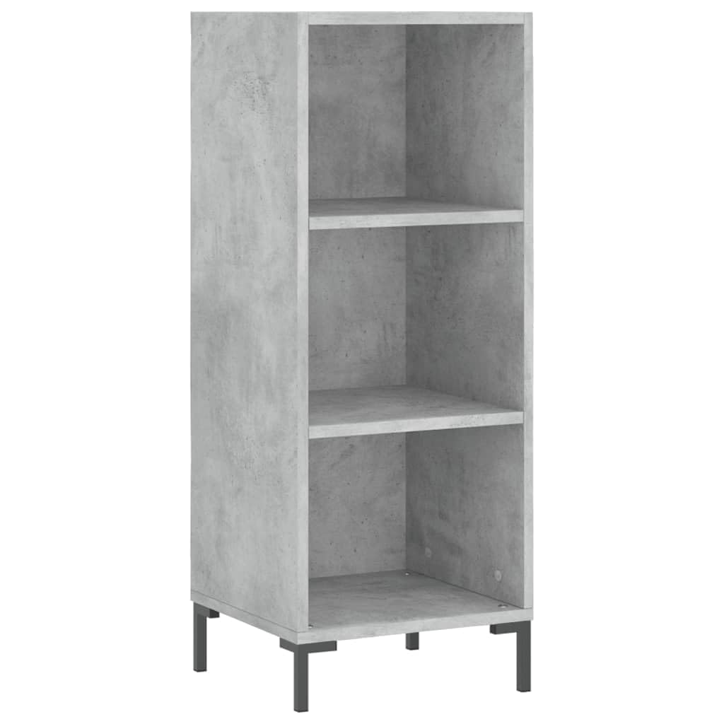 Highboard betonowy szary 34,5 x 34 x 180 cm materiał drewnopochodny