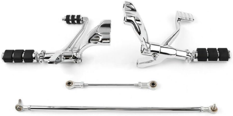 Chrome Forward Controls Kit Pegs Levers Linkages (Complete Kit Pegs Levers Linkage Steel) Left,Right,Front CFCKPLLFHS81 for Harley Davidson HR1504