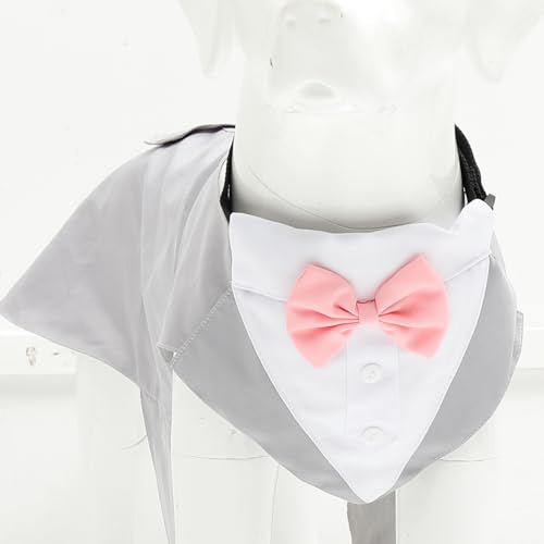 Disfraz Formal para Perro Talla L Gris miniatura 7