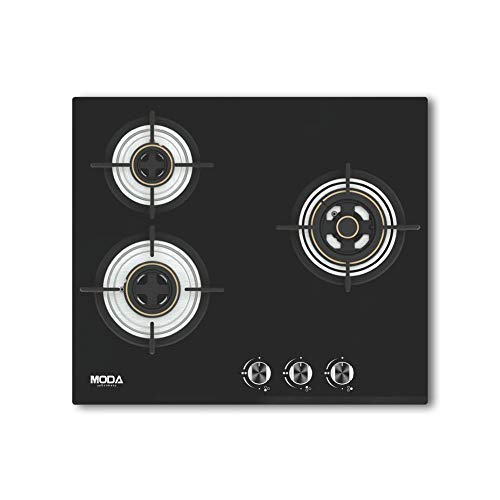 MODA Germany 60 cm Black Glass BuiltIn Hob Blaze COOKTOP (3Burner