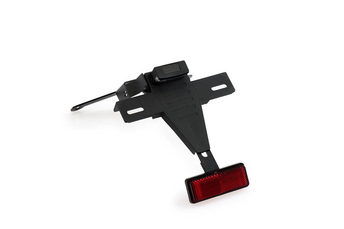 Puig 4852N License Plate Holder Brackets steel and polyamide license plate holder with adjustable tilt, secure mounting system and sporty design, Black