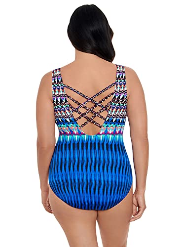 Longitude Plus Women's Swimwear Double X-Back Tank Soft Cup One Piece Swimsuit3