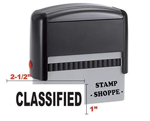 Hubco Classified - Stock Stamp - Grey 4913 Self Inking Stamp - Style 114 (Black Ink, Rectangular, 1" x 2-1/2", Business Stamp)