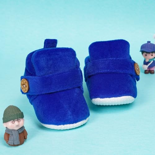 Image of Neska Moda Baby Boys & Baby Girls 6 to 12 Months Velvet Booties