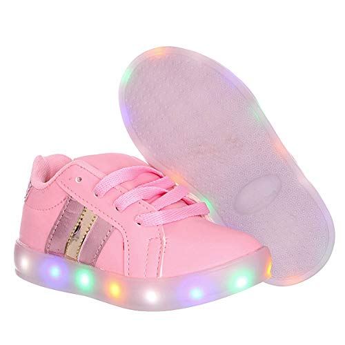 Tenis Led Luz pisca Feminino infantil menina rosa ou branco