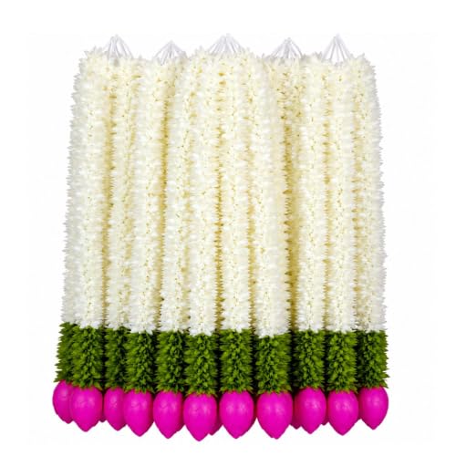 Best Artificial Flower Garlands: Festive Floral Decor 66 Lotus Garlands for Decoration 50CM / 19 INCHES (Pack of 5) Flower...