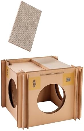 Mister’s Favorite Cat Scratcher & Hideaway House – XL Cardboard J...