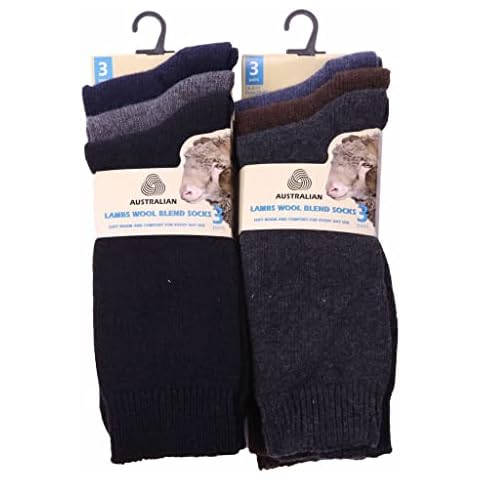 MENS EXTRA WARM AUSTRALIAN LAMBS WOOL BLEND SOCKS OUTDOOR THERMAL SOCK (MultiBuy(03 Pairs)) Cover