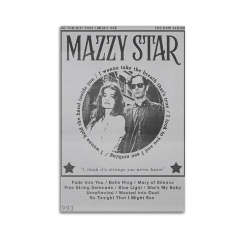 Mazzy StarPop - Póster de figuras de artistas, actores y cantantes, estilo moderno, lienzo moderno, decoración de dormitorio, póster artístico y arte de pared, 50 x 75 cm, estilo sin marco, 7