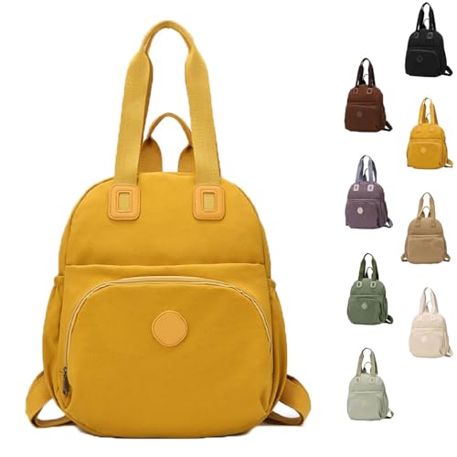 Heaneutrorty Backpack,Heaneutrorty Waterproof Versatile & Stylish Backpack for Women,Large capacity,suitable for daily travel (Yellow)