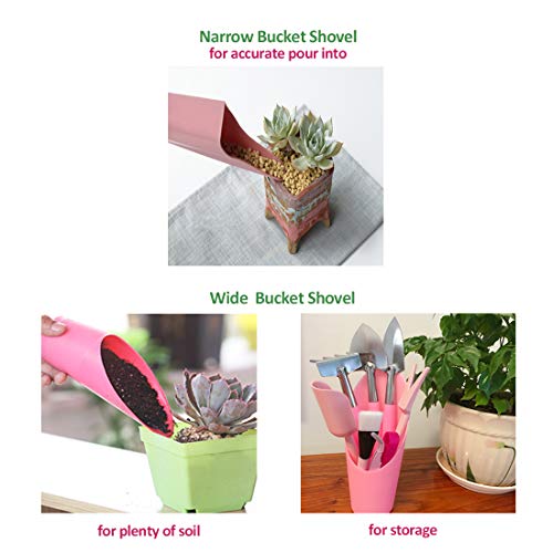 Melphoe Puppy’s Mom 12 Pieces Mini Garden Hand Transplanting Succulent Tools Miniature Planting, Set for Indoor Fairy Care, Potting, Cactus, Houseplant, Bonsai Tools, Bonsai Kit (Pink)
