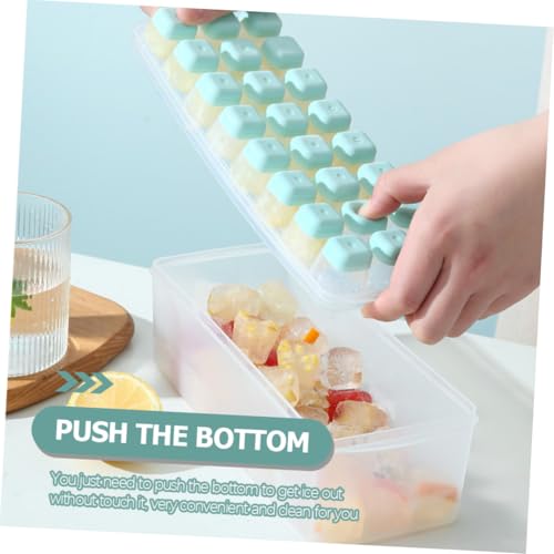 Molde reutilizable para cubos de hielo con tapa y contenedor miniatura 2