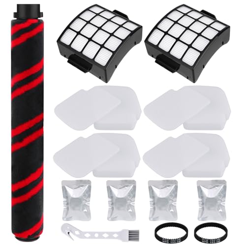 Image of 14 Pack AZ3002 Filter Replacement Part for Shark Stratos AZ3000 AZ3000C AZ3000W AZ3002C Upright Vacuum, 1 Brushroll 2 Filters 4 Foam Filters 4 odor neutralizer 2 Belts 1 Cleaning Brush