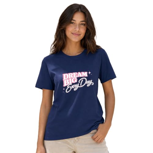 Image of Nobero Women's Graphic Printed T-Shirt | Regular Fit 180 GSM Cotton Tee for Women | Comfortable Round Neck Casual Wear