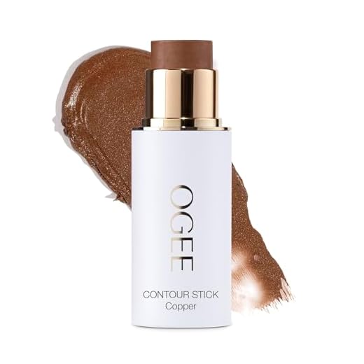 Ogee Sculpted Face Stick (COPPER - RADIANT COCOA) Certified Organic Bronzer Stick & Contour Makeup - Multi-Use Bronzer Stick for Face
