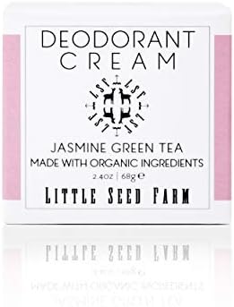 Little Seed Farm All Natural Deodorant Cream, Aluminum Free Activated Charcoal Deodorant for Women or Men, 2.4 Ounce - Jasmine