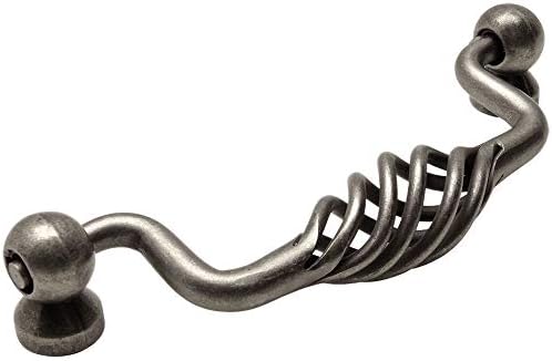 10 Pack - Cosmas 9993-96WN Weathered Nickel Birdcage Cabinet Hardware Handle Pull - 3-3/4" (96mm) Hole Centers