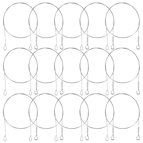 Suspension de miroir et galerie d'intérieur avec ce lot de 15 câbles métalliques 1.5mm