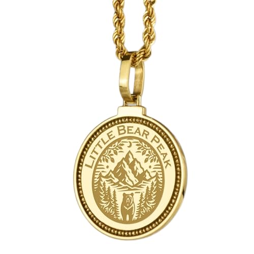 Pendentif carte de Nashville en argent plaqué or pour sublimer vos looks