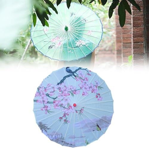 Sombrilla de papel engrasado chino tradicionales accesorios de baile decorativos 5