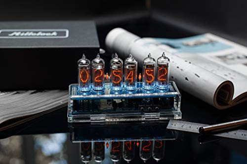 Millclock In-14 Nixie Tube Clock Assembled Acrylic Enclosure Adapter Gps Remote Control Alarm Clock 6-Tubes #TOP3
