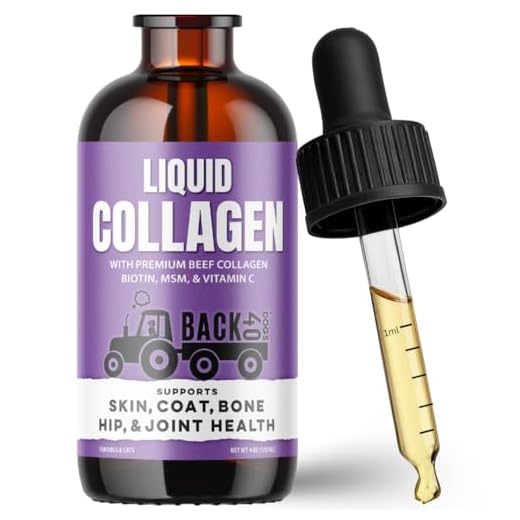 Back 40 Dogs Premium Grass-Fed Liquid Collagen for Dogs Skin and Coat, Hips and Joints | Allergy Relief with Biotin, Vitamin C and MSM for Joint, Nails & Immunity | Made in USA