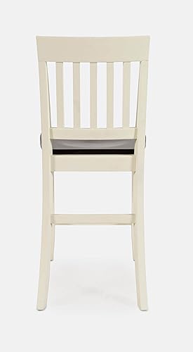 Miniatura 3 de Jofran Decatur Lane - Juego de taburetes para mostrador, 18 x 21 x 39, marrón otoño/blanco, blanco campestre, 1826-BS393KD