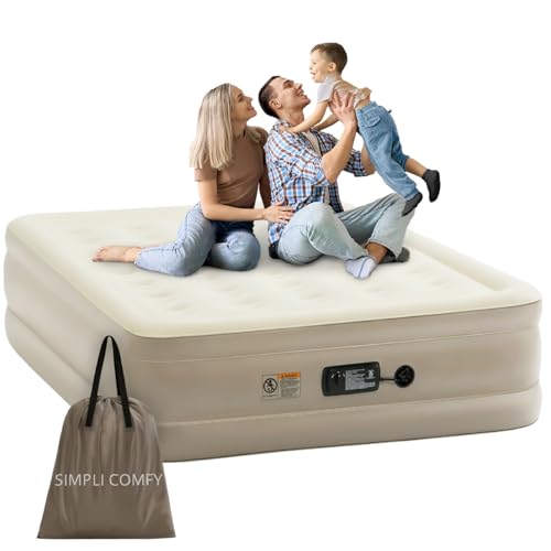 Simpli Comfy 18” Queen Inflatable Air Mattress with Pump