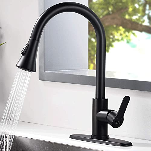 Amazing Force Matte Black Kitchen Faucet With 1 Alternative Pull Down Spray Head #TOP1